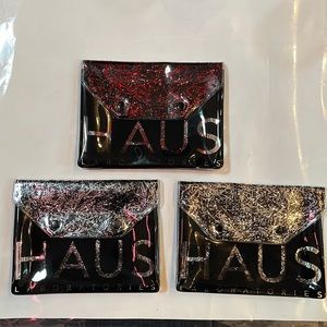 3 haus laboratories bag - Silver, Red cosmetics makeup travel